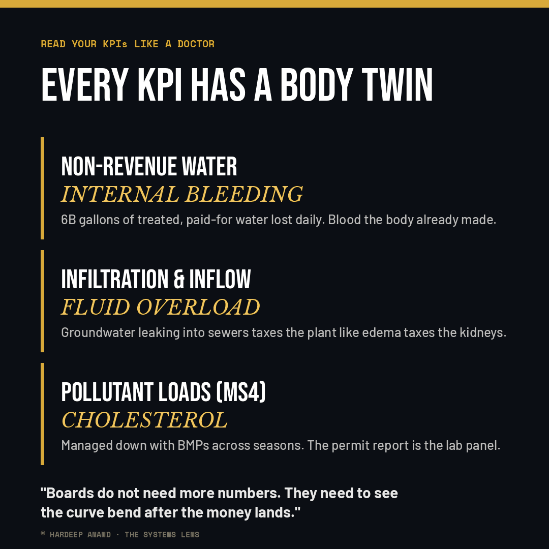 Your distribution system and your cardiovascular system are running the same operating logic, and the vital signs that matter look almost identical.
